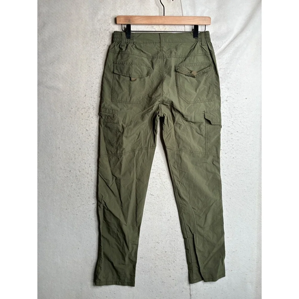 Outdoor Fashion Legendary Mens Green Cargo Pants Utility Hiking Trousers Size L